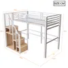 Letto a castello Merax 90x200cm con scale e appendiabiti, Anteprima dell’immagine prodotto 6