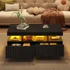 Merax moderner Couchtisch mit LED und 2 Schubladen Produktbild-Vorschau 7