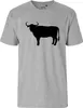 Huuraa Herren T-Shirt Stier Bulle Silhouette L Sport Grey Produktbild-Vorschau 2