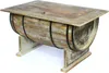 DanDiBo Couchtisch Wohnzimmer Vintage halbiertes Weinfass Produktbild-Vorschau 2
