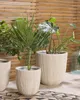 BELIANI Blumentopf Beige u. Weiß Kunstharz rund 44 cm in Produktbild-Vorschau 2