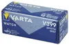 A close-up view of a Varta watch battery box. Voir les images du produit
