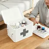 Relaxdays Cassetta dei medicinali, 4 scomparti, inserto Anteprima dell’immagine prodotto 3