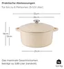 osoltus Bräter Schmortopf Gusseisen Topf 26cm 5,9 Liter Produktbild-Vorschau 3