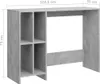 A diagram showing the dimensions of a computer desk. Náhľad obrázku produktu