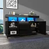 Merax Sideboard mit LED, Kommode mit Acryl und Glasböden, Produktbild-Vorschau 2