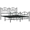 Bettgestell mit Kopf- und Fußteil Metall Schwarz 140x200 cm Produktbild-Vorschau 3