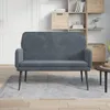 vidaXL Lavica Dark Grey 108x79x79 cm Velvet Náhľad obrázku produktu 2