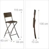 Relaxdays Barstuhl klappbar BASTIAN 2er Set Rattan Optik, Produktbild-Vorschau 4