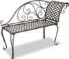 vidaXL Chaise longue de jardin 128 cm Acier antique brun Voir les images du produit 5