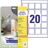 Avery Zweckform L7121-25 Quadratische Etiketten, A4, 45 x Produktbild-Vorschau 1