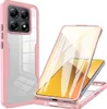 A pink and transparent phone case is shown, with a phone inside the case on the right side of the image. Produktbild-Vorschau