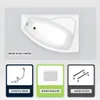 Asymmetrische Badewanne - 140 x 90 cm - Rechts - ohne Produktbild-Vorschau 1