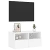 vidaXL Szafka wisząca pod TV biała 60x30x30 cm materiał Podgląd zdjęcia produktu 5