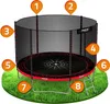 6ft/183cm Gartentrampolin mit Außennetz und Leiter Produktbild-Vorschau 9