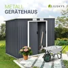 Juskys Metall Gerätehaus M mit Pultdach, Schiebetür & Produktbild-Vorschau 2