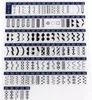 A chart showing different stitch patterns for a sewing machine, with corresponding numbers. Produktbild-Vorschau