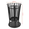 A black metal fire basket with dimensions indicated by orange lines and text. Anteprima dell’immagine prodotto