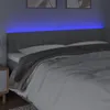 vidaXL Testiera LED Grigio chiaro 160x5x78/88 cm Tessuto Anteprima dell’immagine prodotto 3