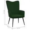 VidaXL 327679, Aksamit, Zielony, Pianka, 610 mm, 700 mm, Podgląd zdjęcia produktu 11