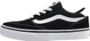 A side view of a black Vans sneaker with a white stripe. Náhled obrázku produktu