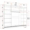 A technical drawing of a wardrobe with dimensions indicated. Produktbild-Vorschau