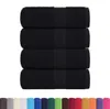 vidaXL Serviettes pour invités FROGN, lot de 4, noir, 30 x Voir les images du produit 1