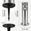SSC-LUXon KONIVA Garten Steckdosensäule 2-fach Edelstahl - Produktbild-Vorschau 5