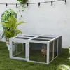 PawHut Freigehege Kleintierstall Kaninchenstall aus Holz, Produktbild-Vorschau 9