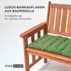 HOMESCAPES 2er polštář na lavici tmavě zelený 100% bavlna Náhled obrázku produktu 2