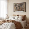 Italienischer Leinwand Leinwandbild - World Map: Wooden Produktbild-Vorschau 5