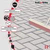 A broom is shown on a paved surface, with marketing text and icons on the left side. Náhľad obrázku produktu