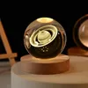 Lampe de table LED en cristal 3D système solaire, boule de Voir les images du produit 11