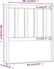 vidaXL Kopfteil Grau 96x4x100 cm Massivholz Kiefer Produktbild-Vorschau 6