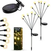 A product shot of solar garden lights, including a string of lights and two stake lights, along with a box of the product. Produktbild-Vorschau