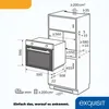 Diagram showing installation dimensions for an oven. Produktbild-Vorschau