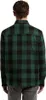 A person seen from the back wearing a green and black checkered shirt. Podgląd zdjęcia produktu