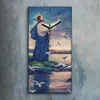 Wohnzimmer-Bild Leinwand Uhr Geräuschlos 30x60 Malerei Produktbild-Vorschau 2