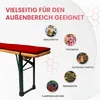 TexDeko Bierbankauflage 220x25x4cm mit Reißverschluss Rot Produktbild-Vorschau 7