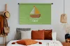 MuchoWow® Wandteppich Wandbehang Boot - Sommer - Gelb Produktbild-Vorschau 4