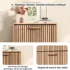 Schuhschrank aus Rattan, 60 x 24 x 113 cm, 3 Falttüren mit Produktbild-Vorschau 5