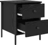 vidaXL Table de nuit avec tiroirs Chêne noir 40 x 42 x 50 Voir les images du produit 3