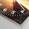 Wanduhr - Quadrat - Glasuhr - Drache Rock Kreatur - 40x40cm Produktbild-Vorschau 5