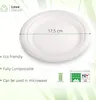 Talerz Natura Biały Z Trzciny Cukrowej 17,5Cm 50Szt... Podgląd zdjęcia produktu 2