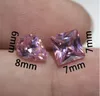 Rosa Saphir Set 7 Stück Karatgröße 7x7mm Exzellenter Produktbild-Vorschau 2