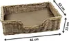 Kosz dla psa sofa PUPPY z rattanu szary 81x62x21 cm z Podgląd zdjęcia produktu 3