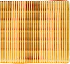 A close-up, flat lay image of a yellow pleated air filter. Produktbild-Vorschau