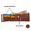 RFID Büffel Echt Leder Geldbörse Portemonnaie mit geprägtem Produktbild-Vorschau 4