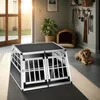 tectake® Hundetransportbox doppel mit gerader Rückwand mit Produktbild-Vorschau 9