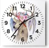 Wanduhr - Quadrat - Glasuhr - Lieber Kopf hipster Produktbild-Vorschau 1